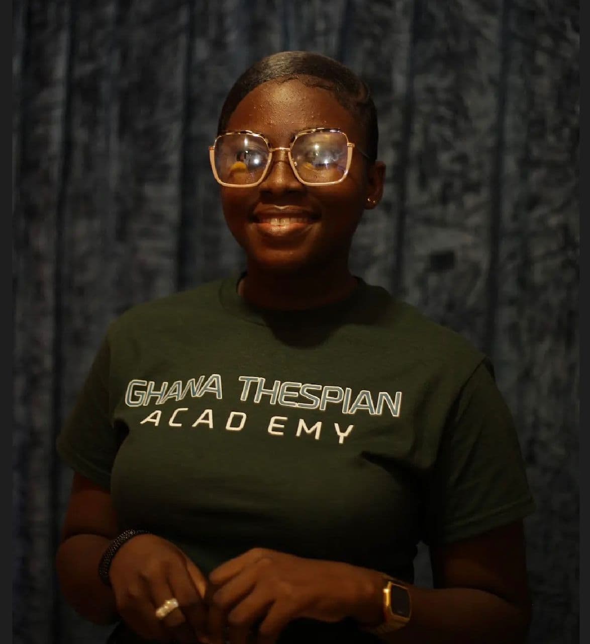 A Thespian Academy student at a masterclass